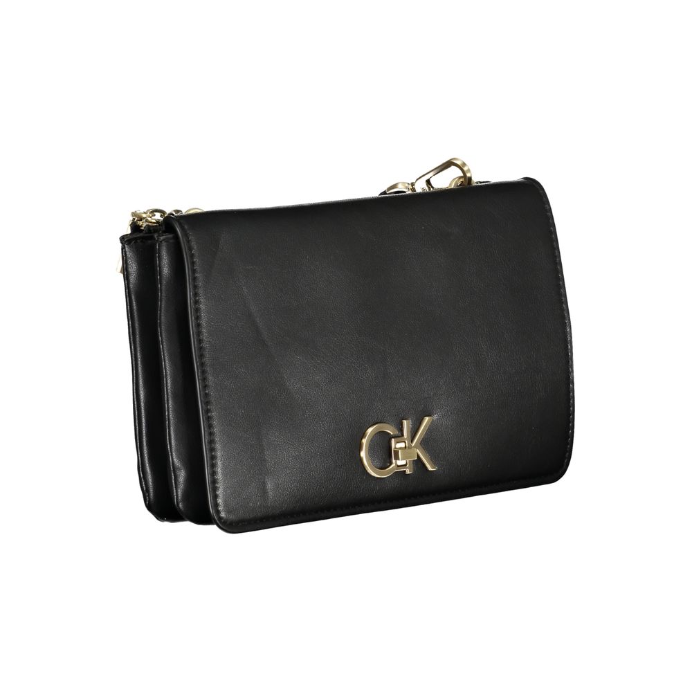 Black Polyester Women's Shoulder Bag