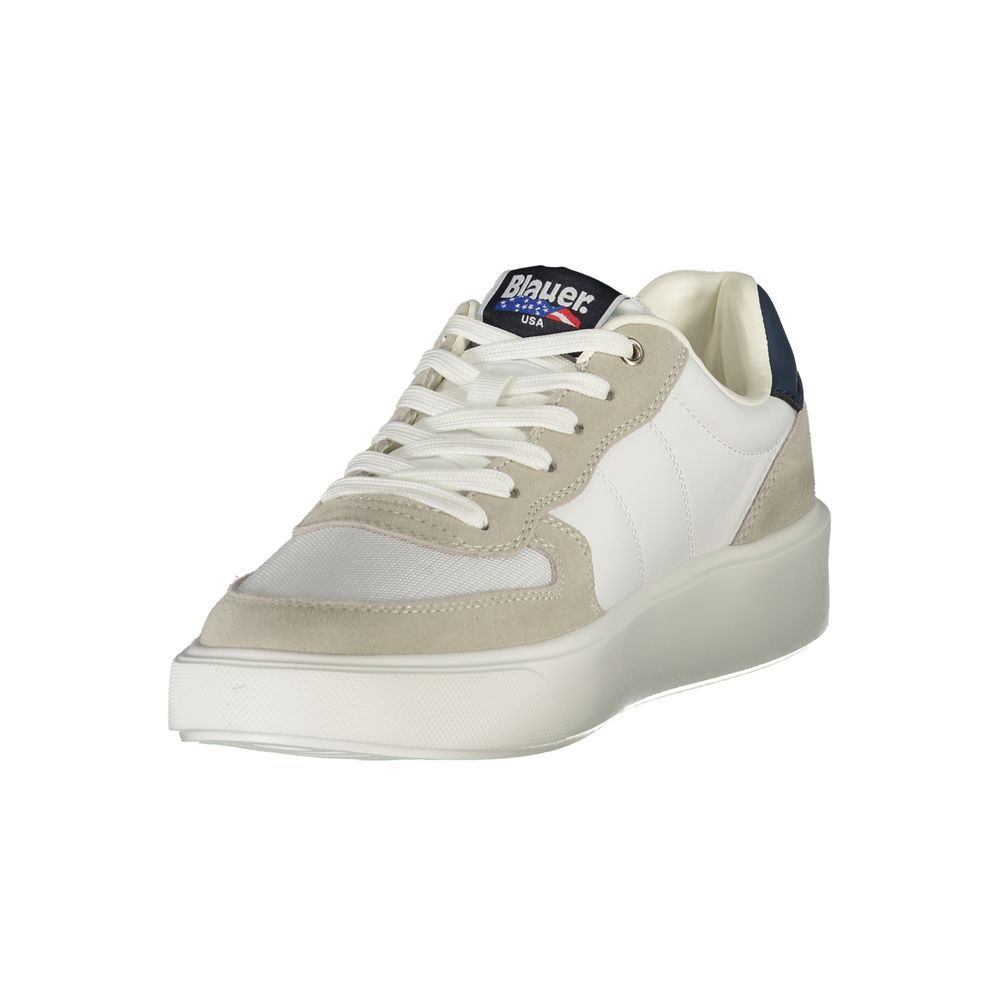 Bianco Polyurethane Men Sneaker