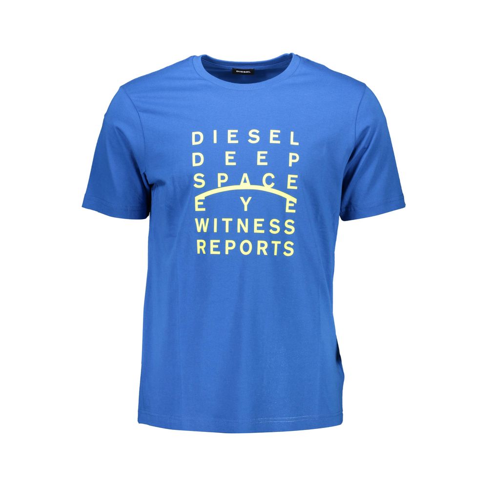 Blu Cotton Men T-Shirt