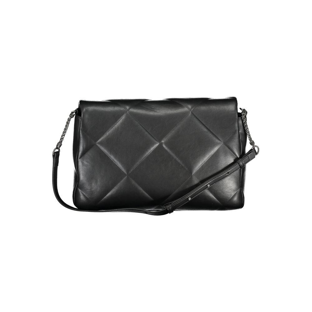 Black Polyester Women's Shoulder Bag