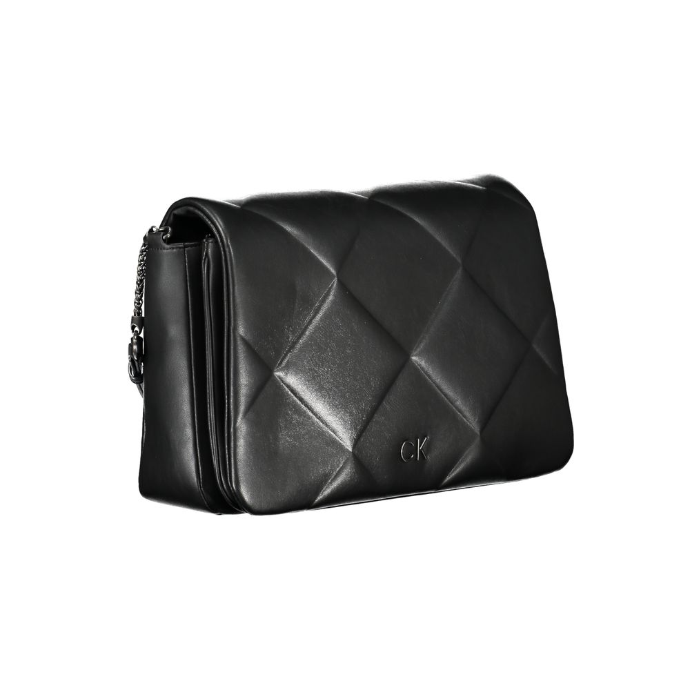 Black Polyester Women's Shoulder Bag