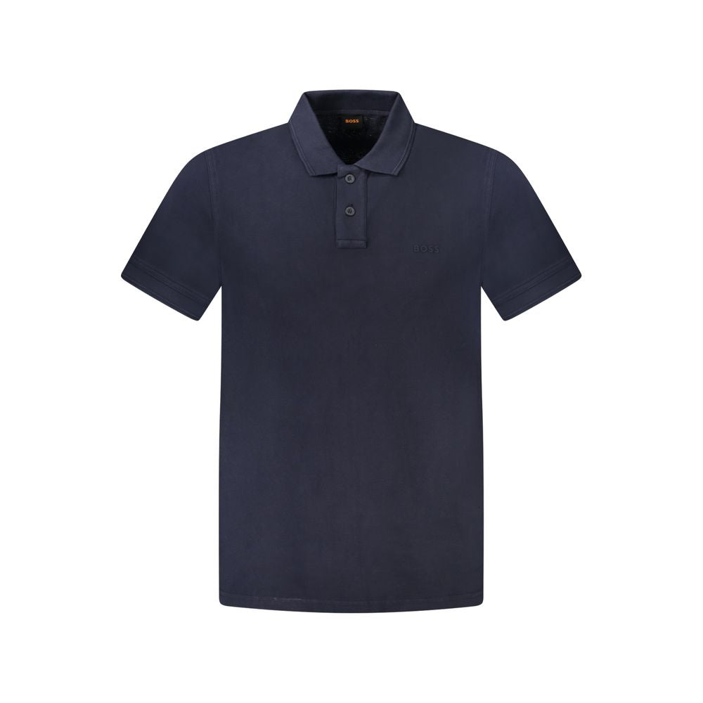 Blu Cotone Uomo Polo
