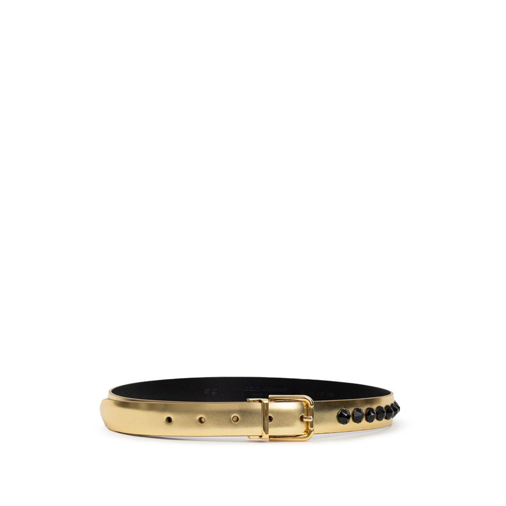 Gold Leather Regular Belt