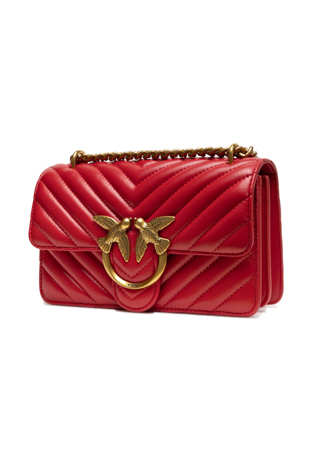 Red Leather Love One Mini Shoulder Bag