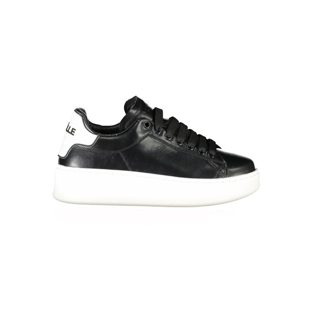 Black Polyurethane Women Sneaker