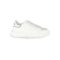 White Polyurethane Women Sneaker