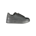 Black Polyurethane Men Sneaker