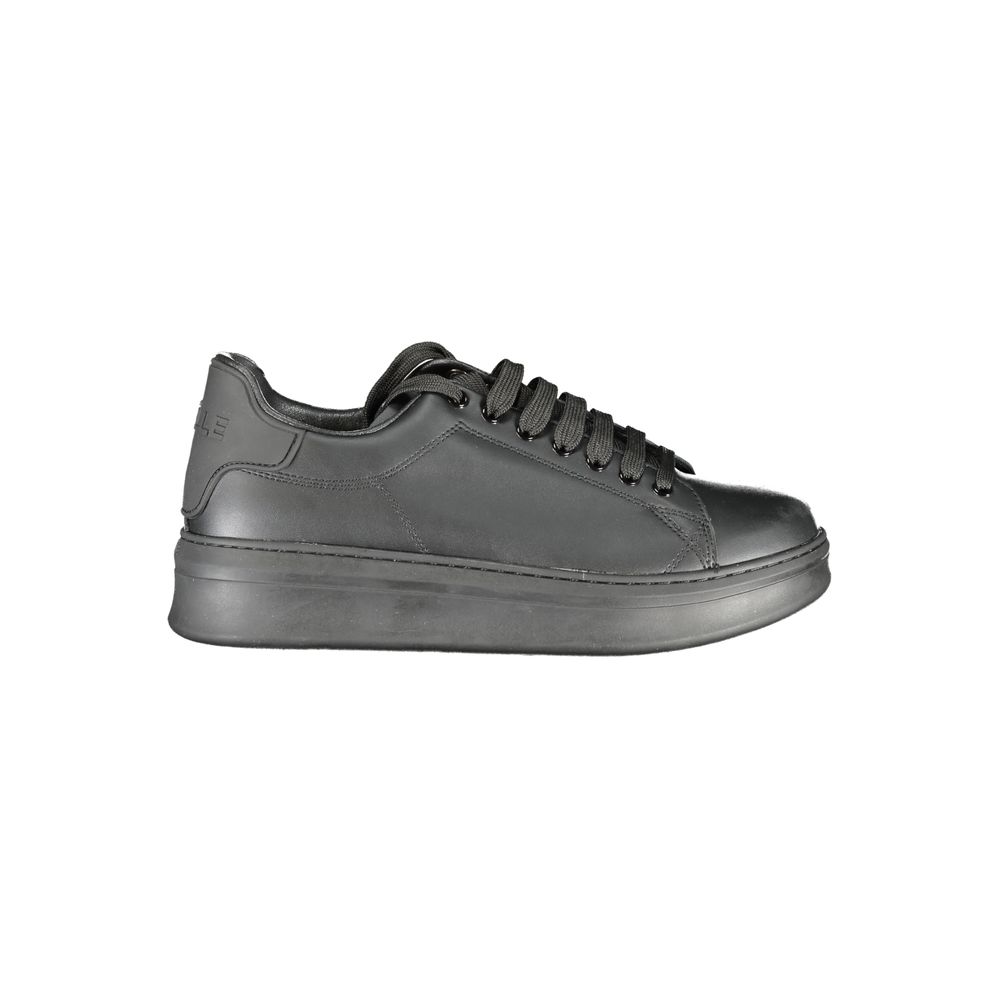 Black Polyurethane Men Sneaker