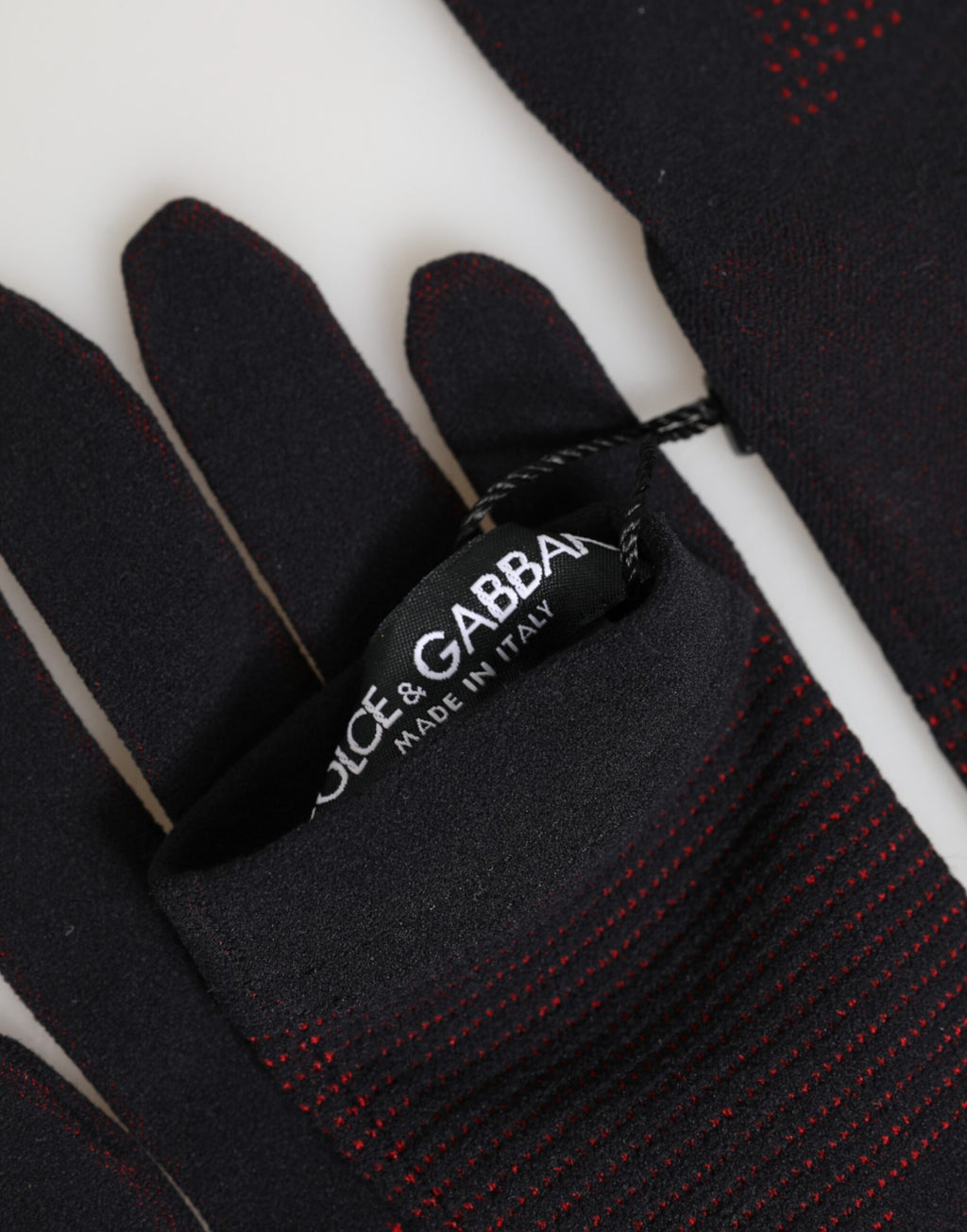 Black DG Logo Cotton Hands Mitten Men Gloves