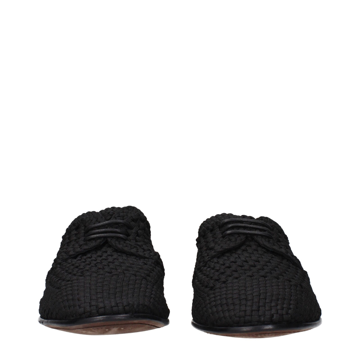 Black Fabric Oxfords And Derbies