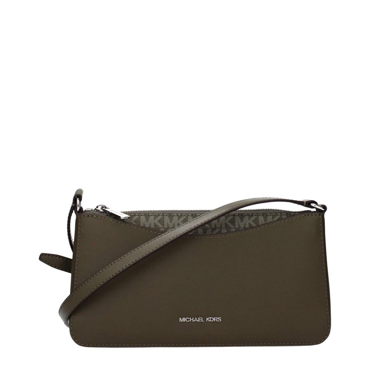 Green Fabric Crossbody Bag