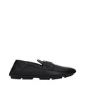 Black Leather Slip-On Loafers